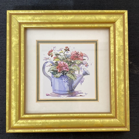 Set of Three Prints of Flowers in Watering Cans - Picture 2 of 12